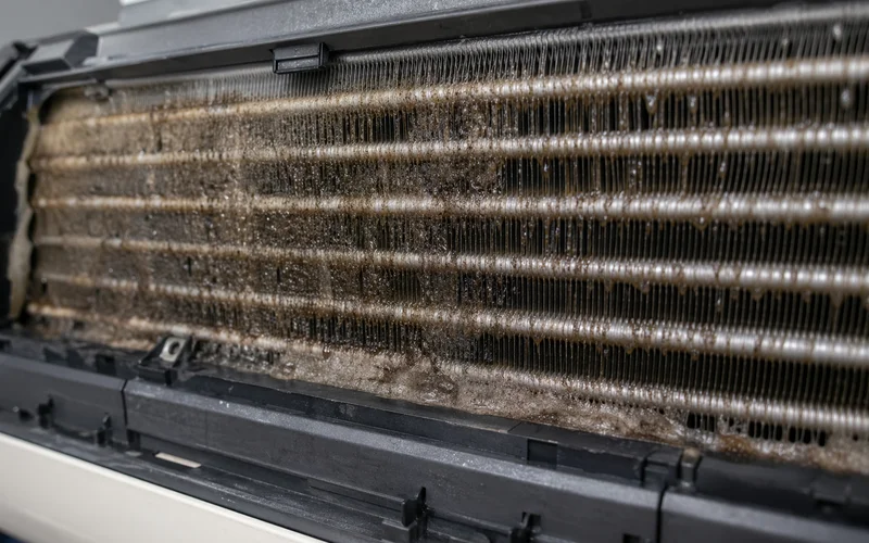 Macro close-up of coil biofilm at 3-month interval