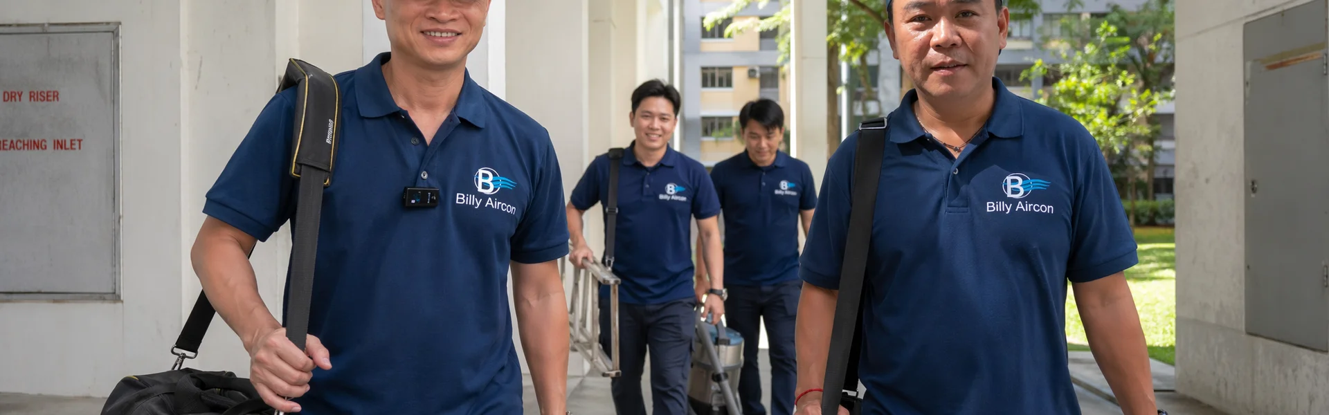 Aircon chemical wash service in Serangoon, Singapore